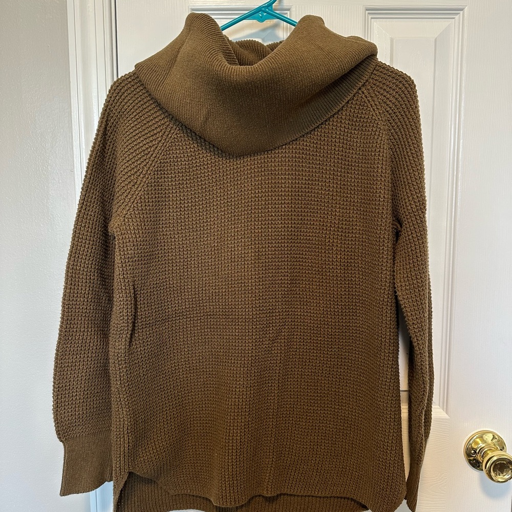 Michael Kors Olive Brown Cowl Neck Sweater